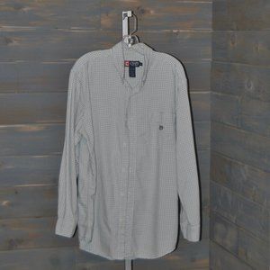 Men's Chaps Button Down Long Sleeve Dress Shirt, L